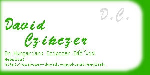 david czipczer business card